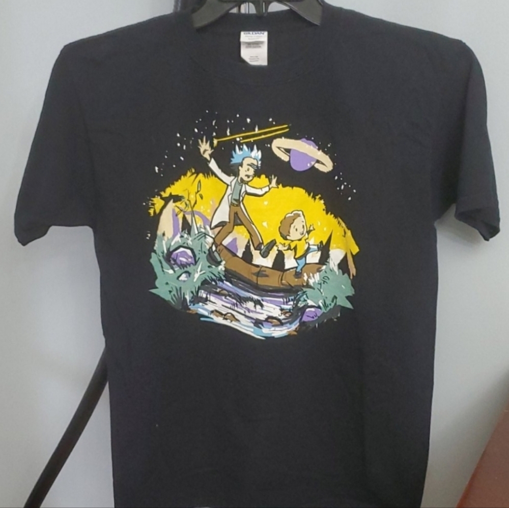 Gildan Rick and Morty Short Sleeve Tee Vibrant Graphic
